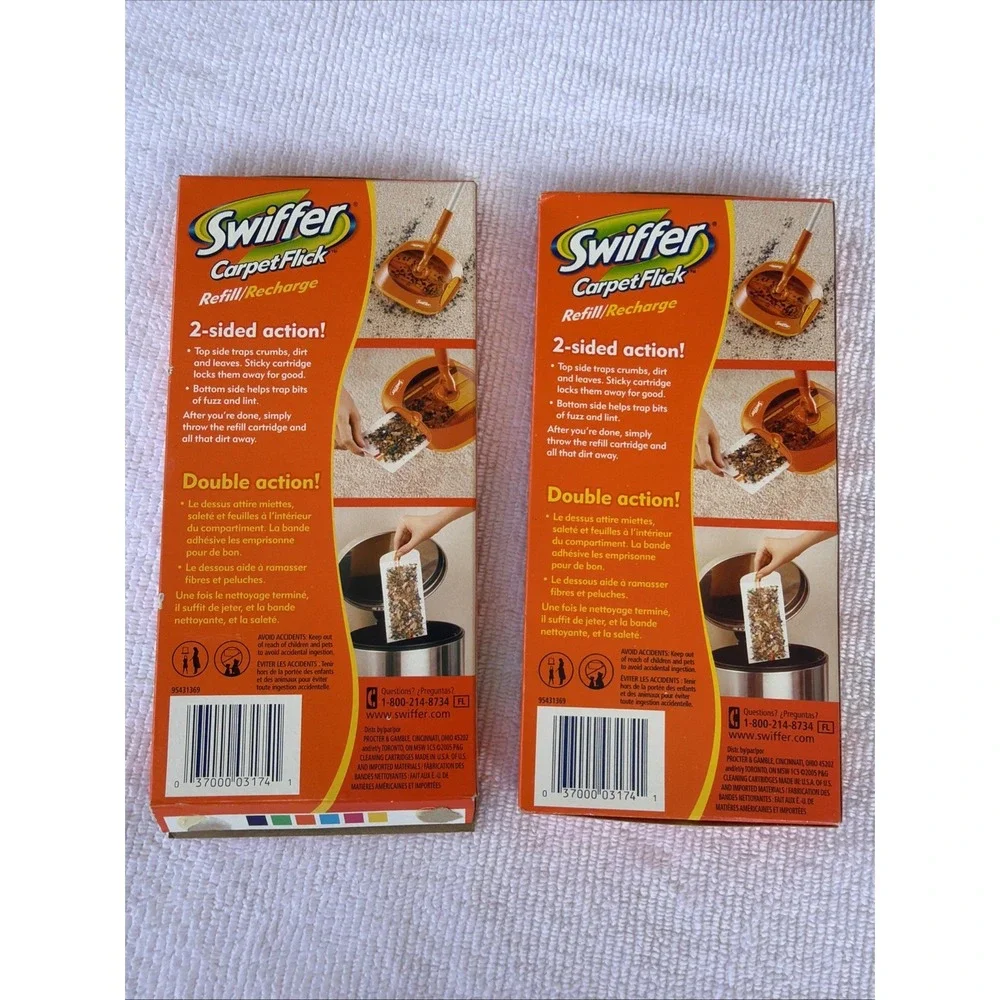 Swiffer CarpetFlick Refill Recharge x2 12 Ct Set Of 2 1 New 1 Open Box